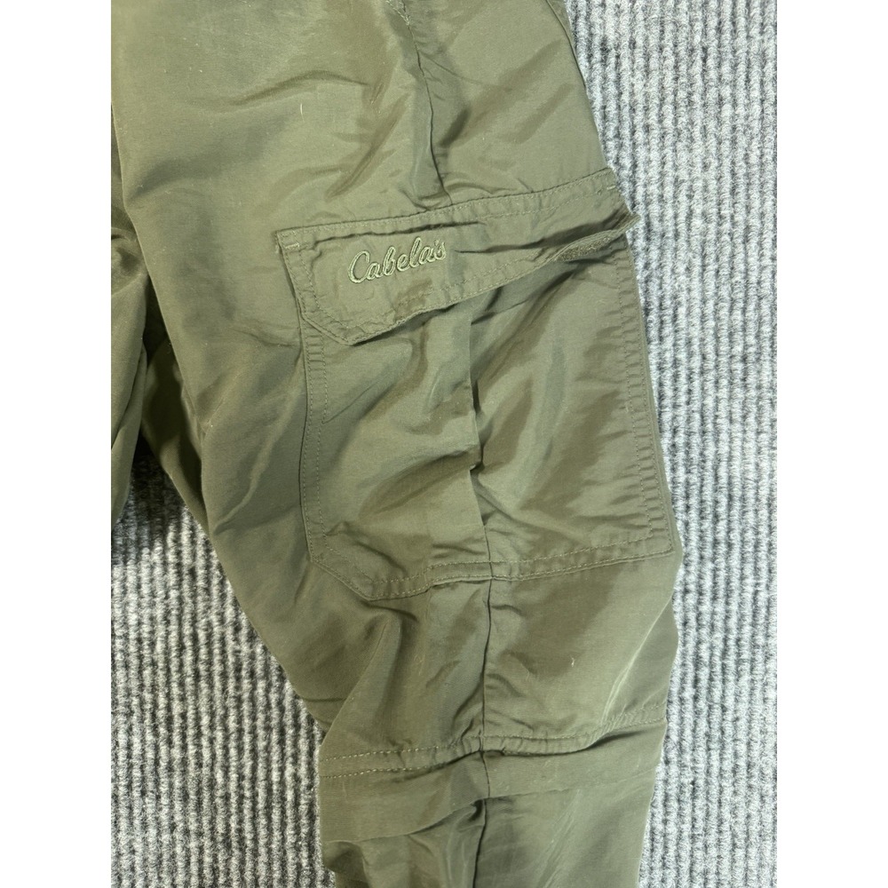 Cabela's‎ Olive Green Cargo Convertible Zip-Off Classic Fit Pants Size 34x34 - Picture 3 of 7